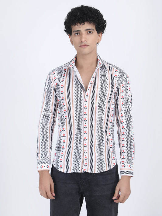 White Turkish Weave Shirt