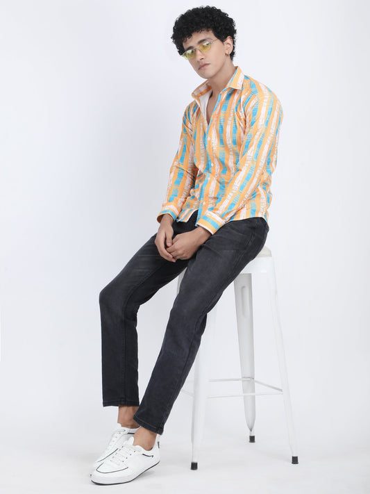 Orange Turkish Weave Shirt