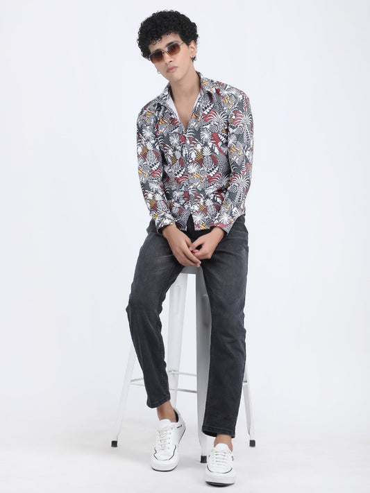 Multicolor Ethnic Design Turkish Weave Shirt