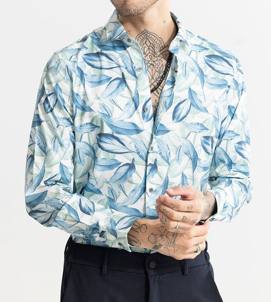 Autumn Burst Blue Shirt
