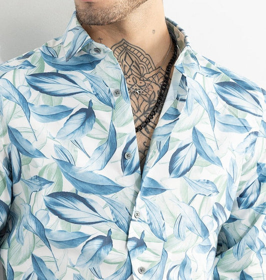 Autumn Burst Blue Shirt