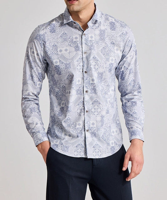 Symmetry Design Blue Shirt