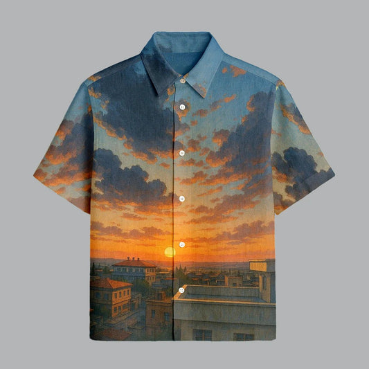 Kaleidoscopic Multicolor Printed Half Sleeve Shirt