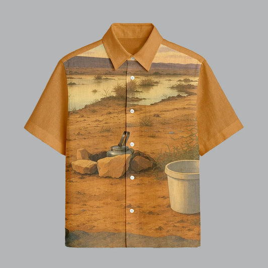 Platinum Yellow Printed Half Sleeve Shirt