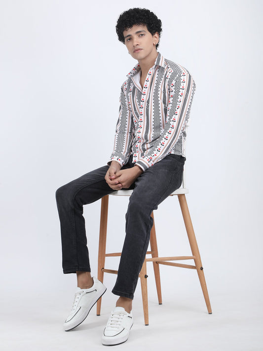 White Turkish Weave Shirt