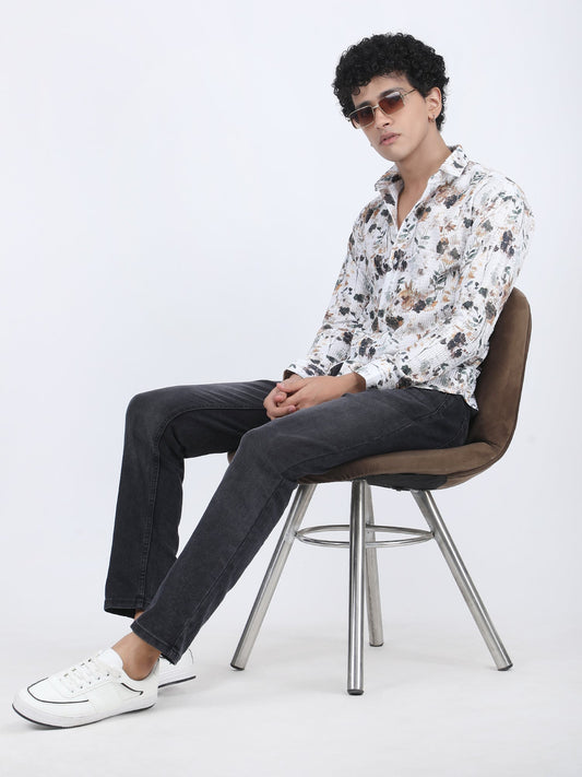 White Attractive Turkish Weave Shirt