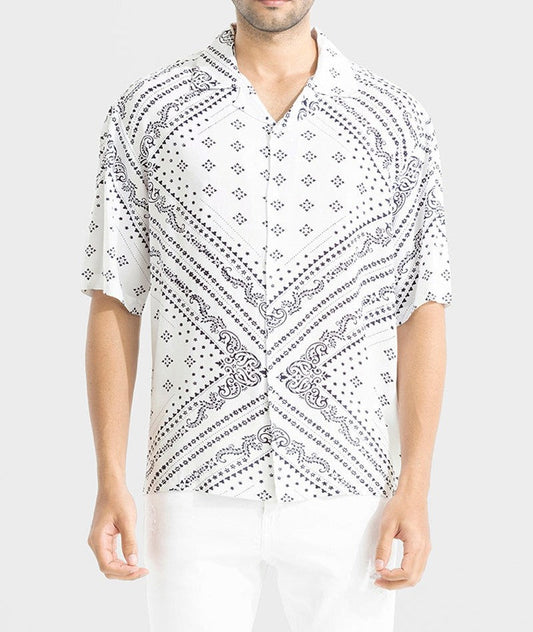 Cosmic Square White Shirt
