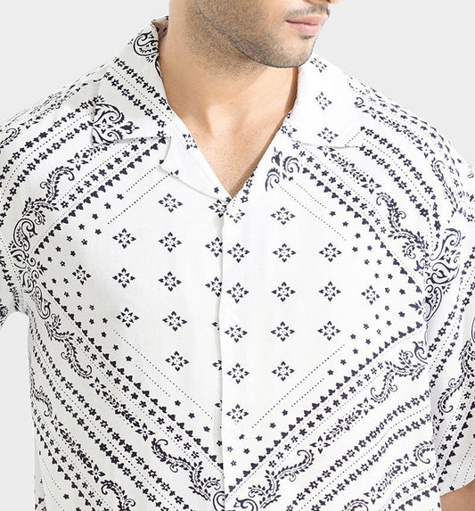 Cosmic Square White Shirt