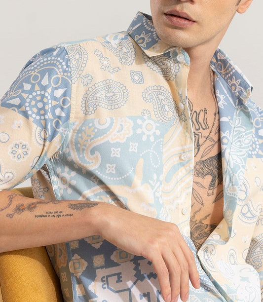 Paisley Patch Yellow Shirt