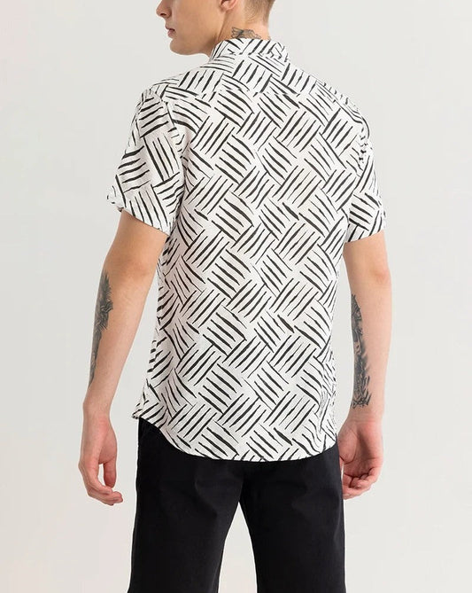 Absyss Abstract White Shirt