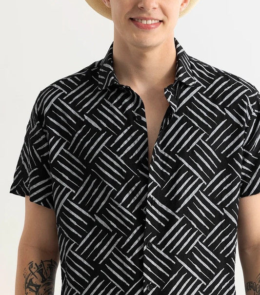 Absyss Abstract Black Shirt