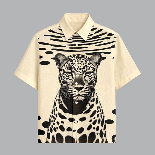 Emulsion Cream Printed Half Sleeve Shirt