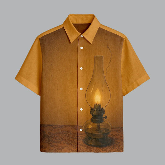 Spineless Yellow Printed Half Sleeve Shirt