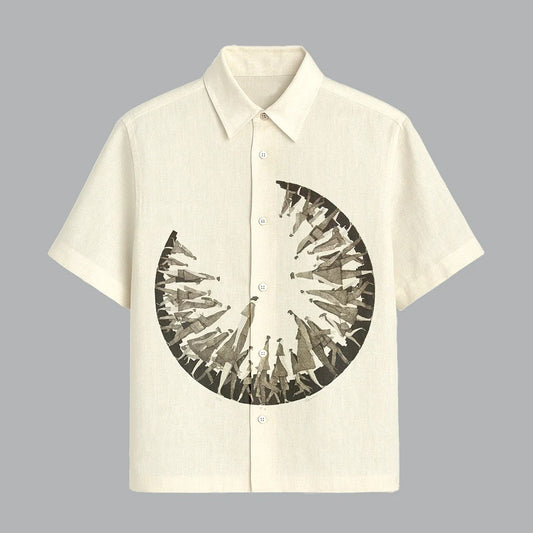 Cosmetic Cream Printed Half Sleeve Shirt